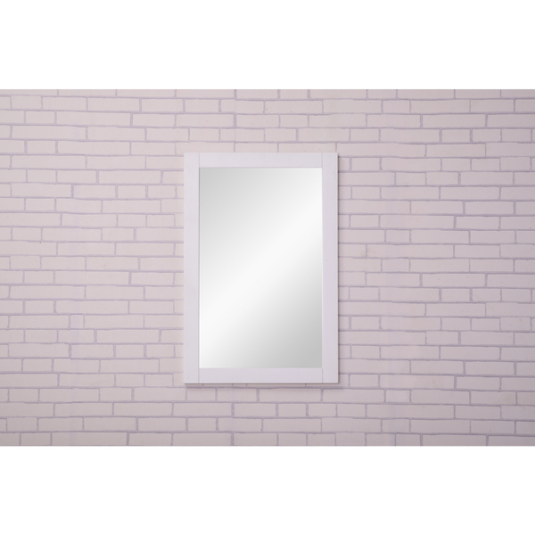 Elegant Decor 22 In. X 32 In. Wall Mirror In White Finish VM-2001
